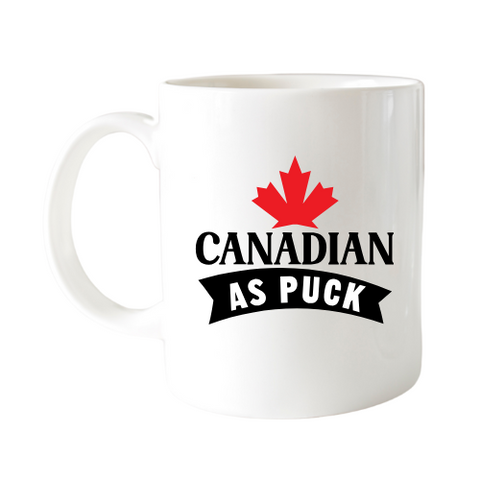 Canadian as Puck Mug