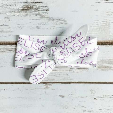 Custom Name Knotted Headband