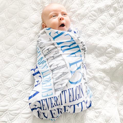 Custom Full Name Swaddle Blanket