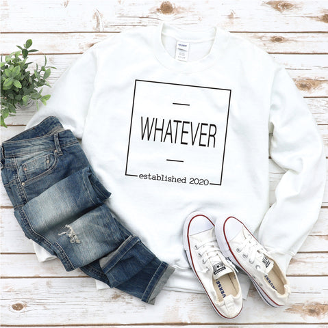 Whatever WEAR Box Logo Crewneck Sweater