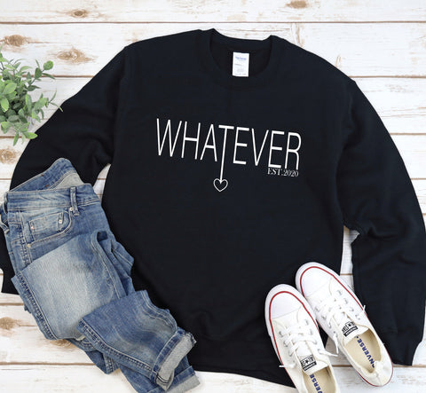 Whatever WEAR Heart Logo Crewneck Sweater