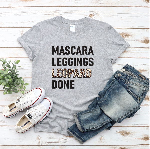 Mascara Leggings Leopard T-Shirt