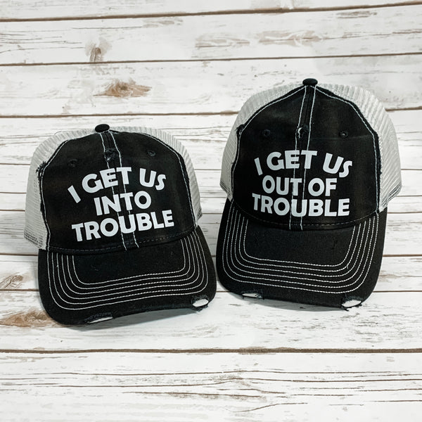 Into Out Of Trouble Hat Set