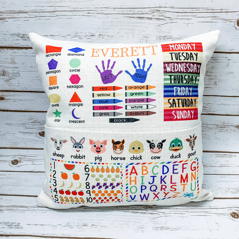 Custom Learning Pocket Pillow