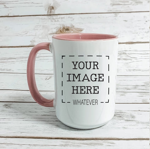 Personalized Pink And White Mug